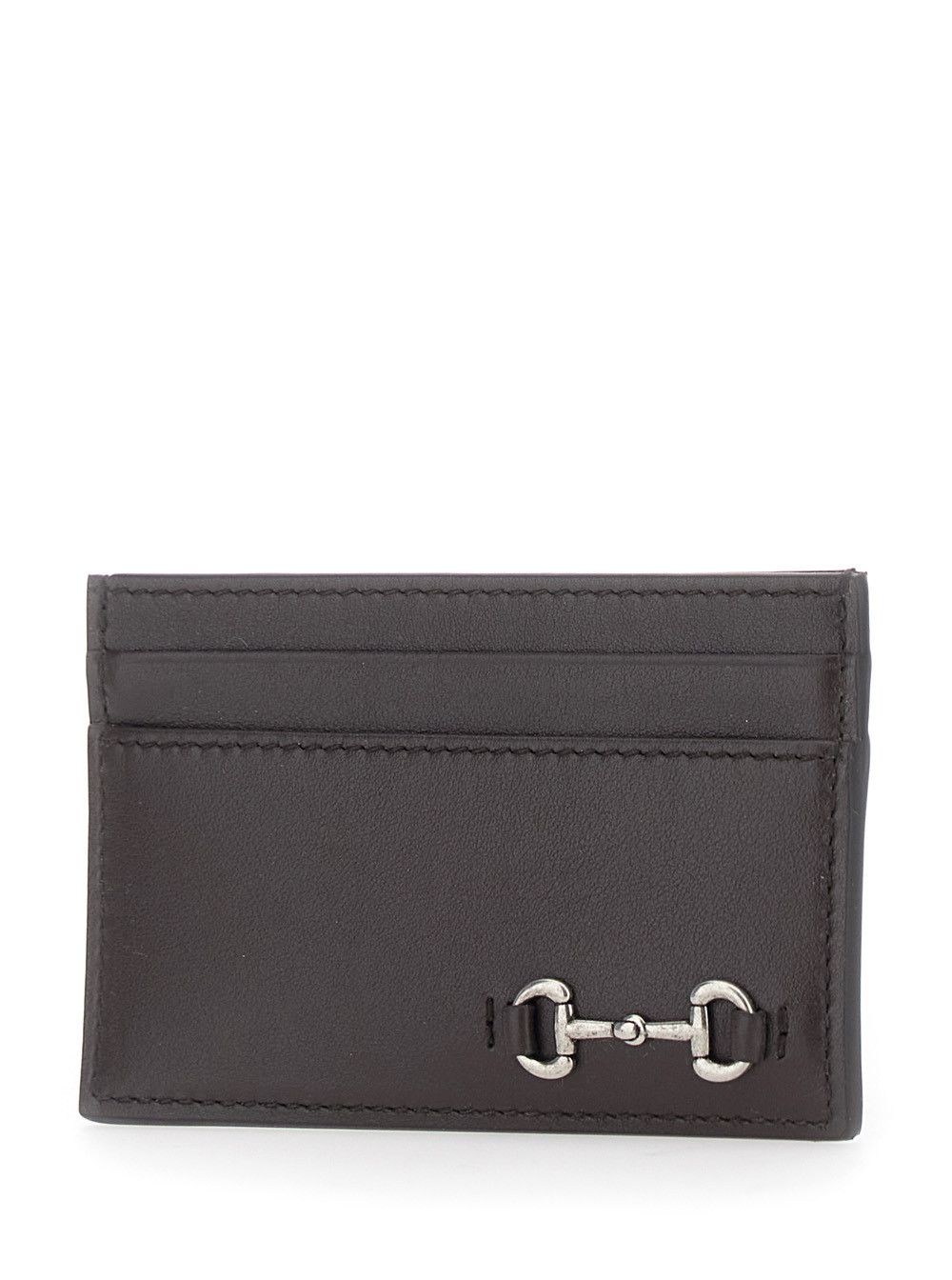 Gucci Card Holder with Horsebit on the Front in Brown Leather for Men Size ONE SIZE - 2 Thumbnail