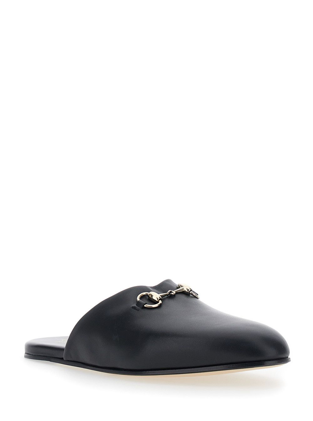 Gucci Black Mule with Horsebit on the Front in Smooth Leather Man Size US 8 / EU 41 - 2 Thumbnail