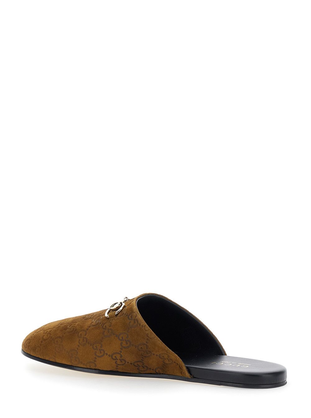 Gucci Brown Mule with Horsebit on the Front and All-Over GG Motif in Suede Man Size US 10 / EU 43 - 3 Thumbnail