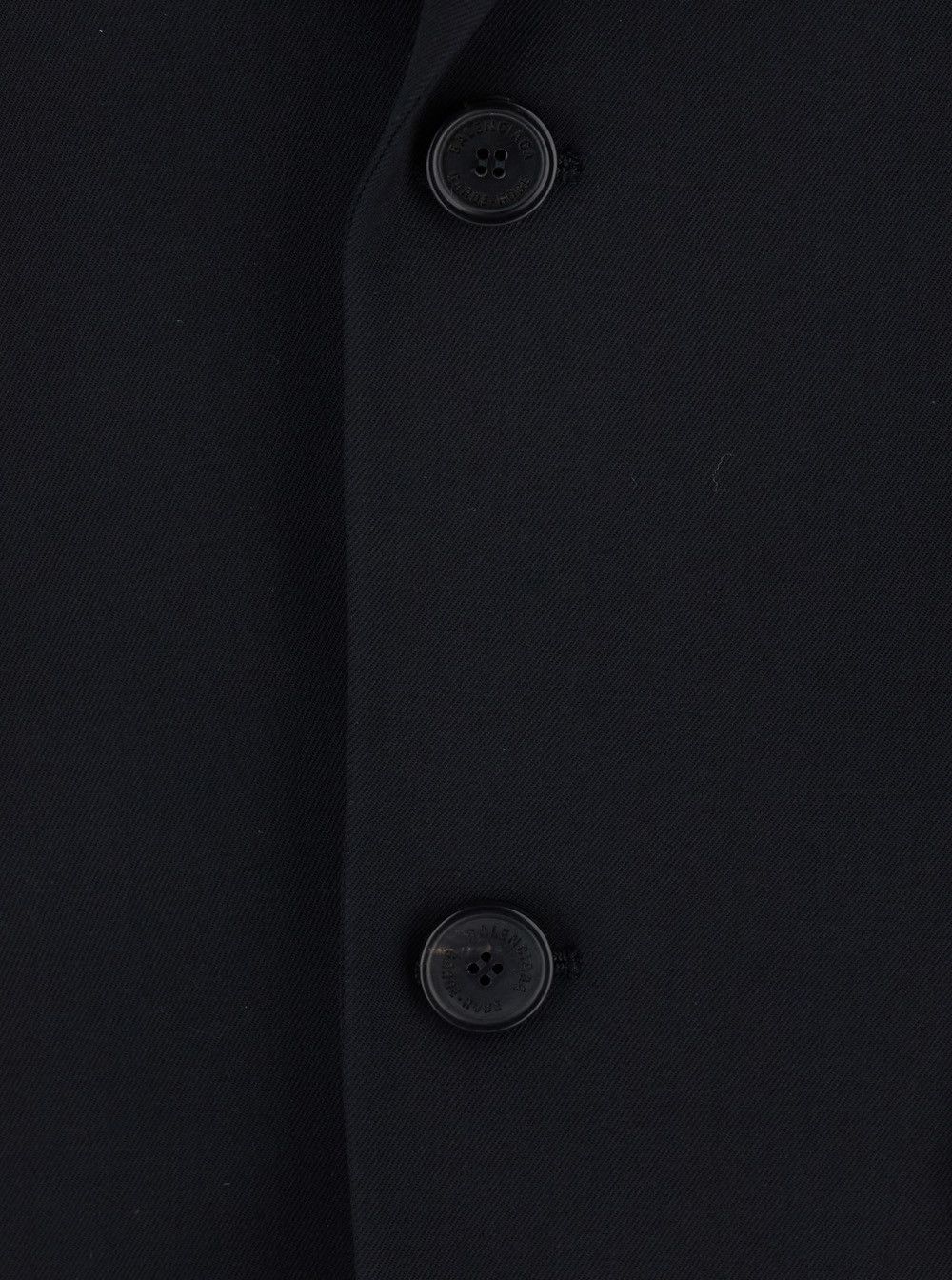 Balenciaga Black Single-Breasted Jacket with Notched Revers in Wool Man Size US M / EU 48-50 / 2 - 3 Thumbnail