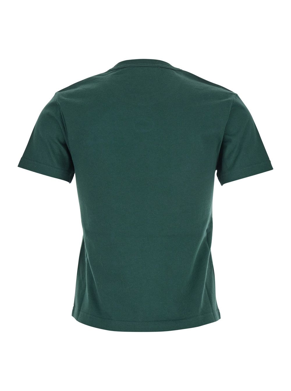 Gucci Green Crewneck T-Shirt with Double G Embroidery on the Front in Fabric Woman Size S / US 4 / IT 40 - 2 Thumbnail