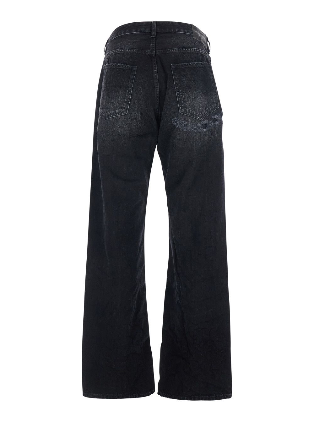 Balenciaga Black Jeans with Belt Loops and Distressed Design in Denim Man Size US 31 - 2 Thumbnail