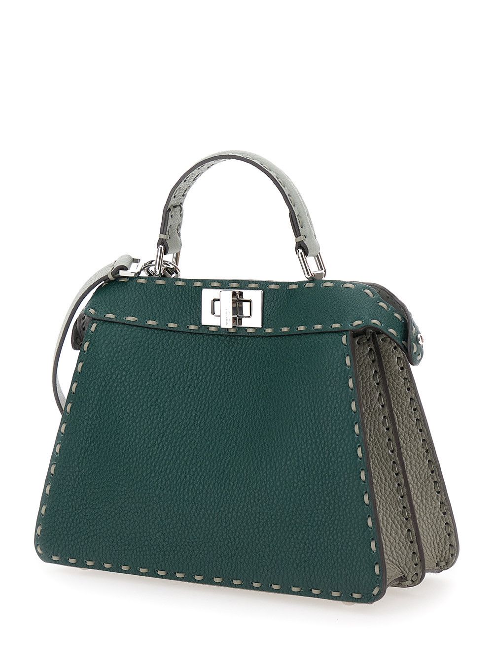 Fendi 'Peekaboo ISeeU Small' Green Handbag with Shoulder Strap in Leather Woman Size ONE SIZE - 2 Thumbnail