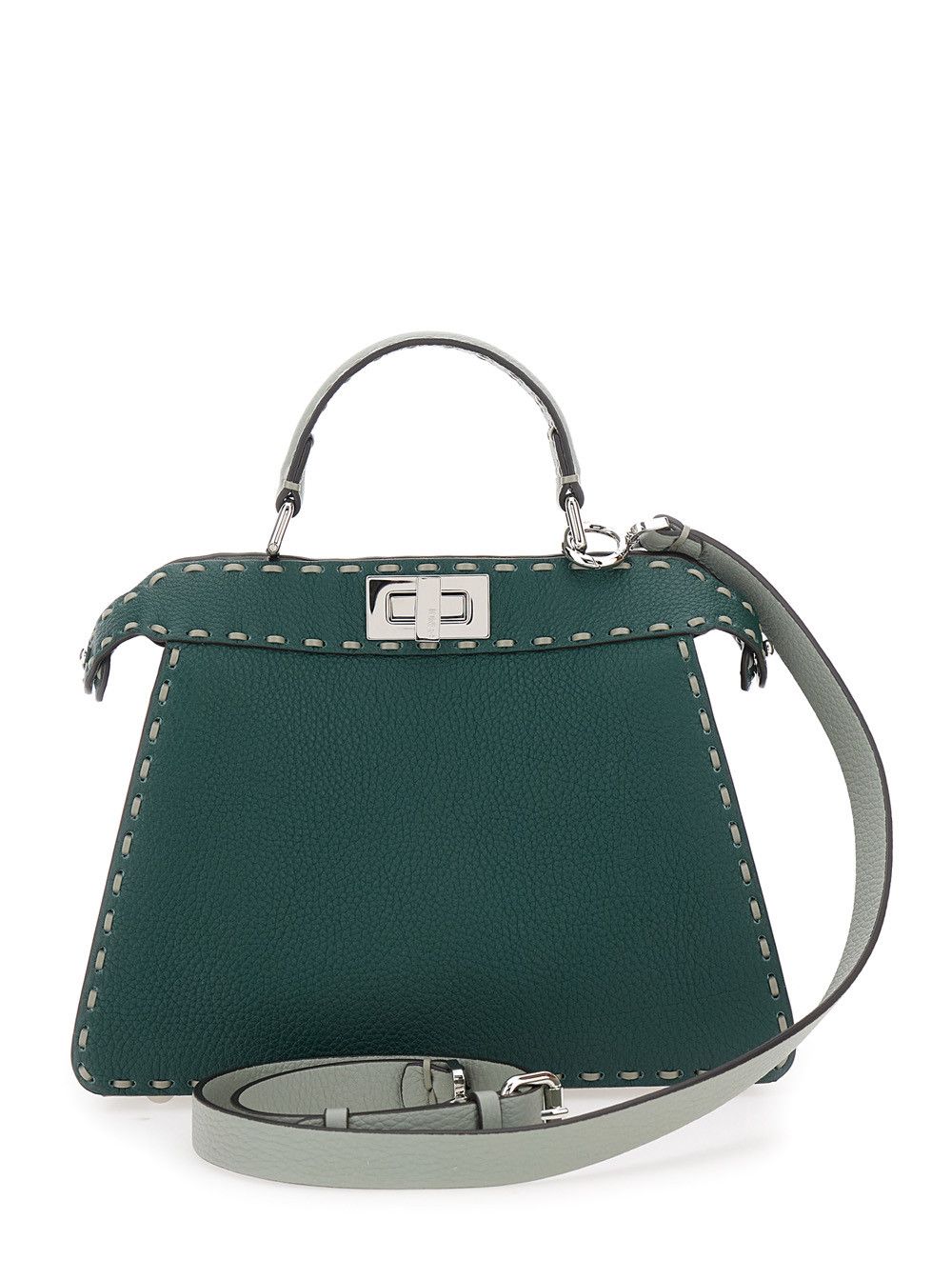 Fendi 'Peekaboo ISeeU Small' Green Handbag with Shoulder Strap in Leather Woman Size ONE SIZE - 4 Thumbnail