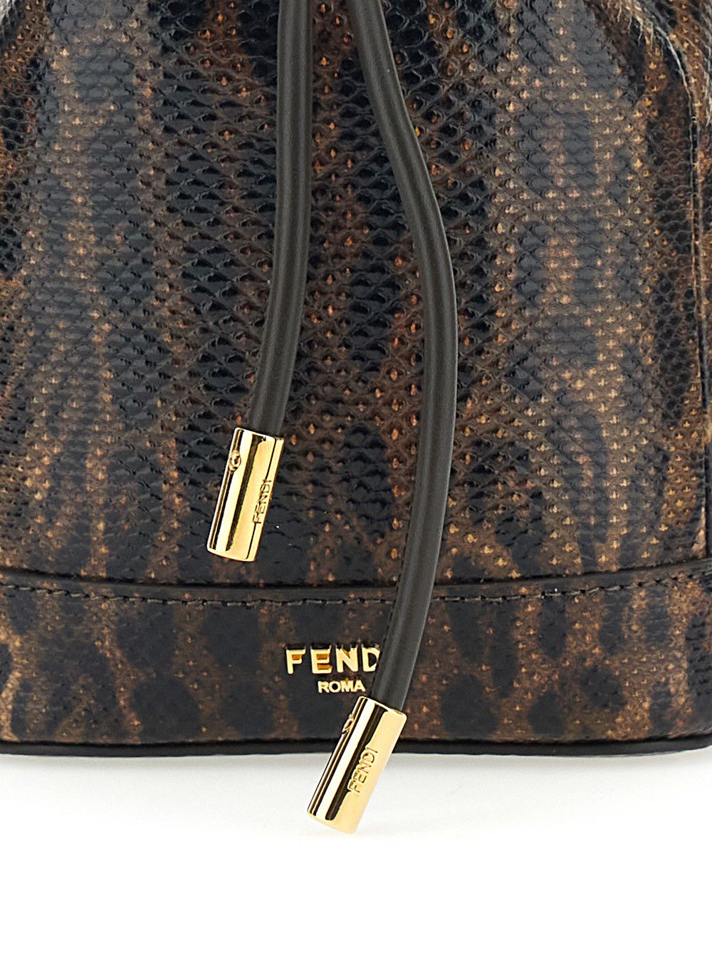 Fendi 'Mon Tresor Mini' Brown Handbag with Removable Shoulder Strap and Jaguar Print in Leather Woman Size ONE SIZE - 5 Thumbnail