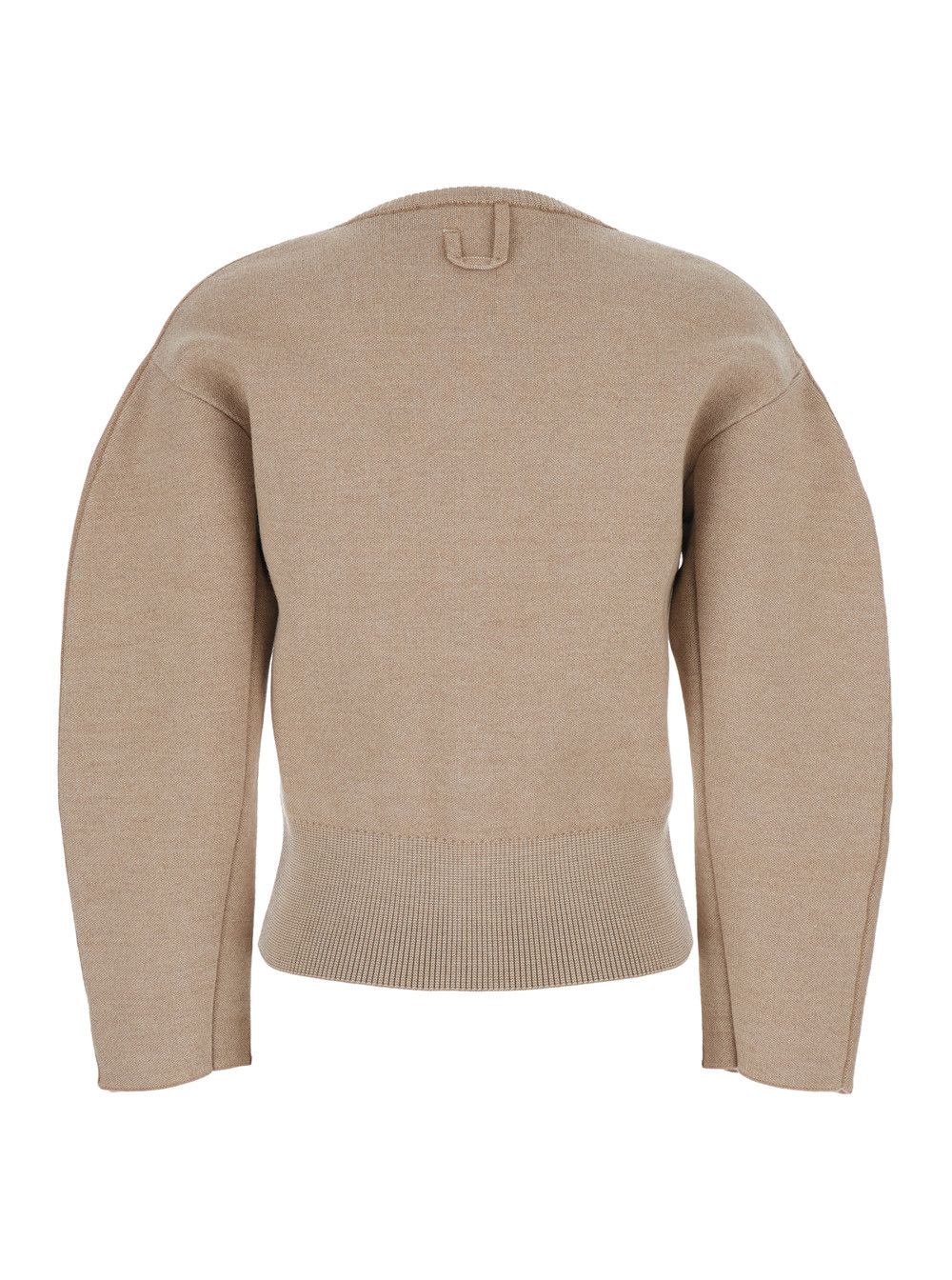 Jacquemus 'Le Gilet Doppio' Beige Cardigan with Round Neck and Ribbed Trims in Wool Blend Stretch Woman Size S / US 4 / IT 40 - 2 Thumbnail