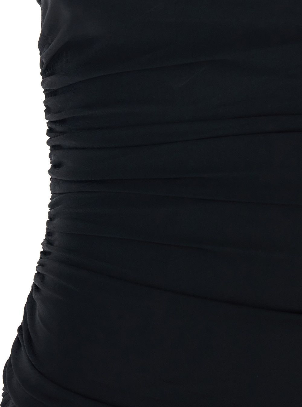 Jacquemus 'La Robe Piazza Courte' Black Dress with High Neck and Ruffle Details in Black Fabric Size M / US 6-8 / IT 42-44 - 3 Thumbnail