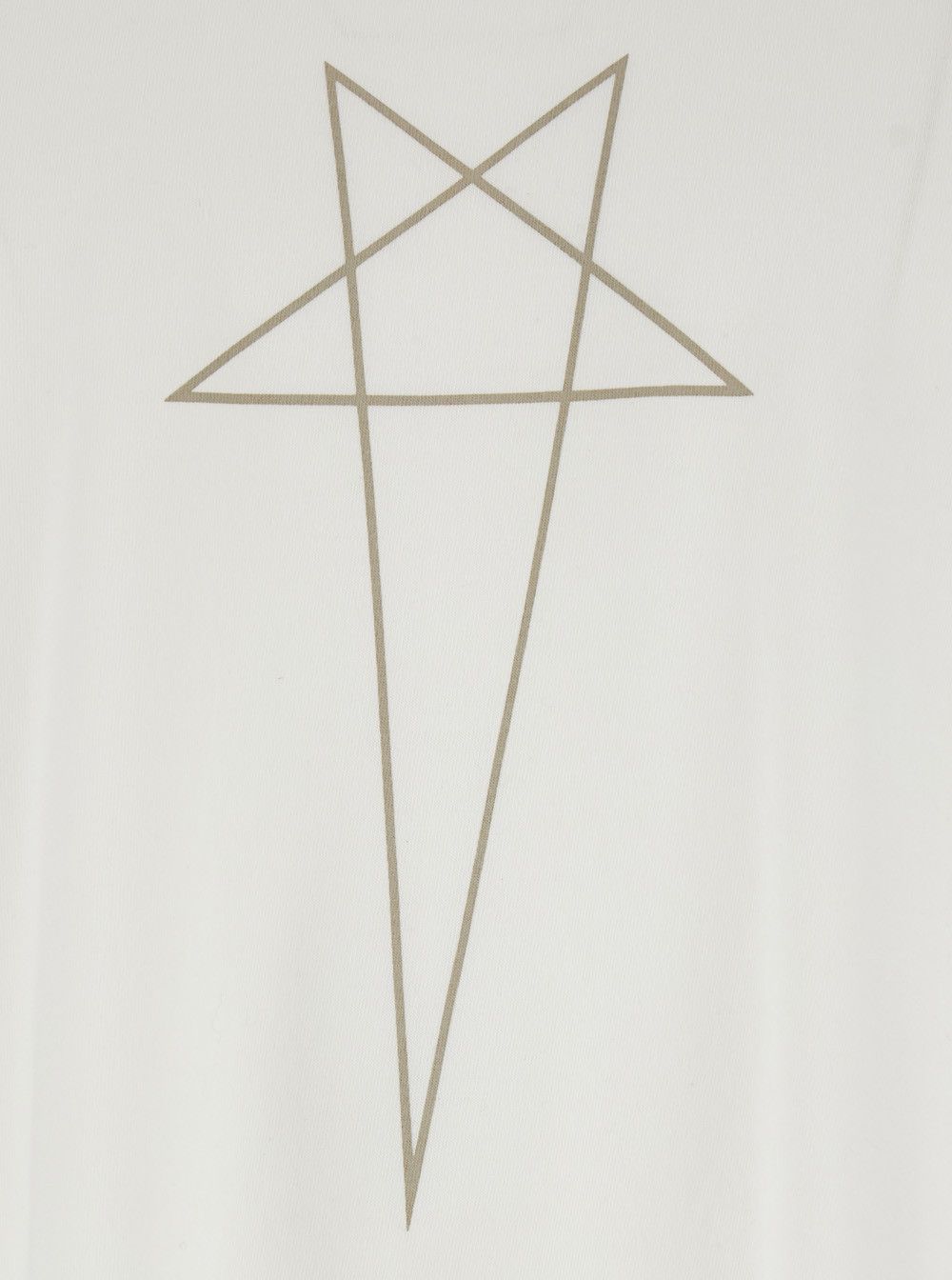 Rick Owens Drkshdw White Crewneck T-Shirt with Logo Print on the Front in Cotton Man Size US L / EU 52-54 / 3 - 3 Thumbnail
