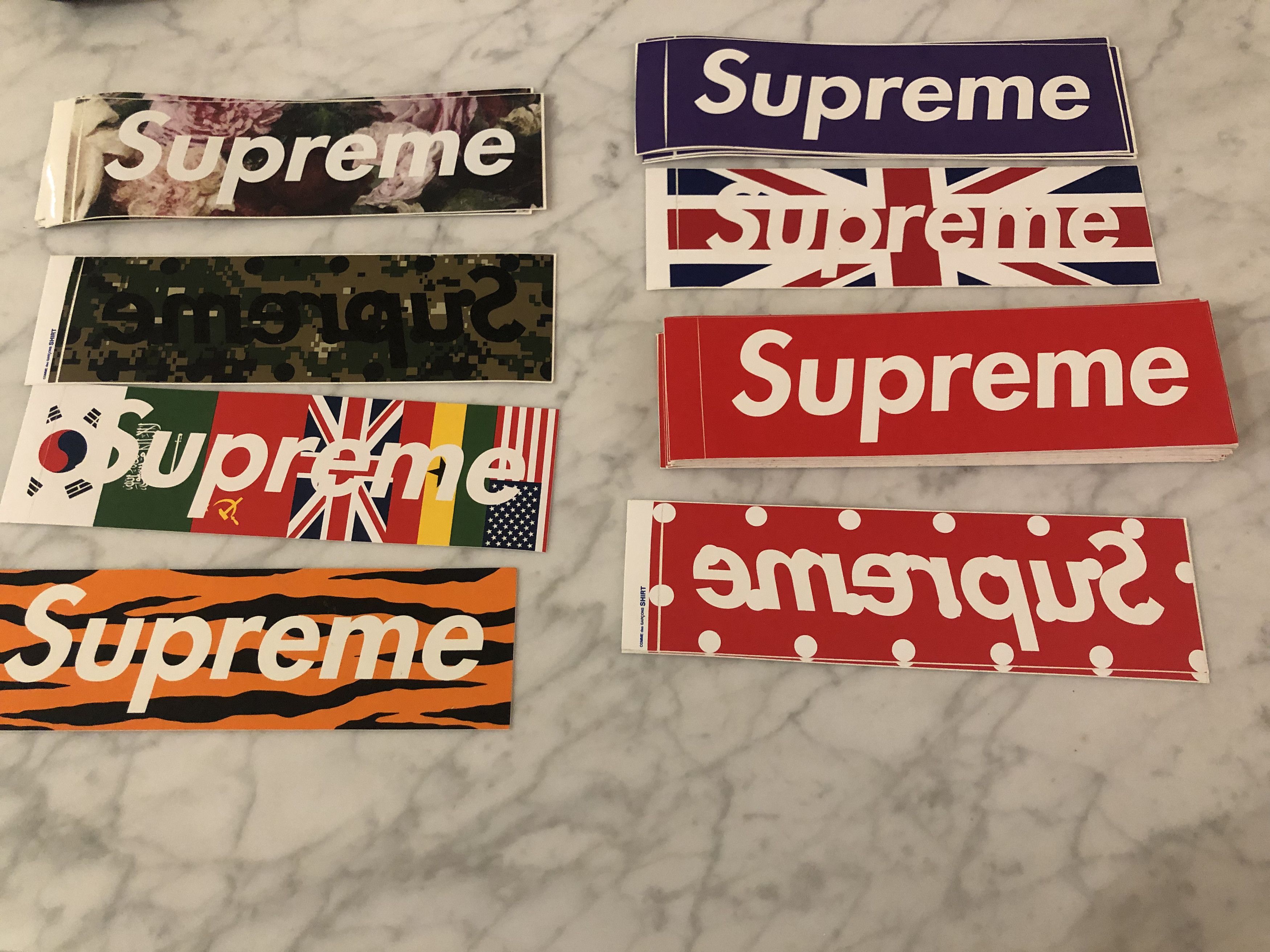 Supreme Rare OG Supreme Box logo sticker set collection lot | Grailed