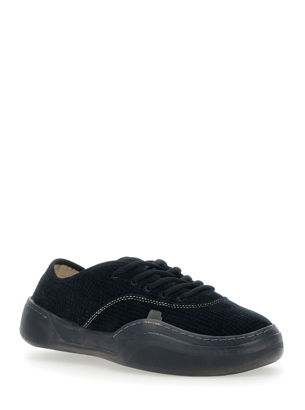 ERL 'Low Skate Mule' Black Low-Top Sneaker with Side Logo in Cotton Man Size US 9 / EU 42 - 2 Thumbnail