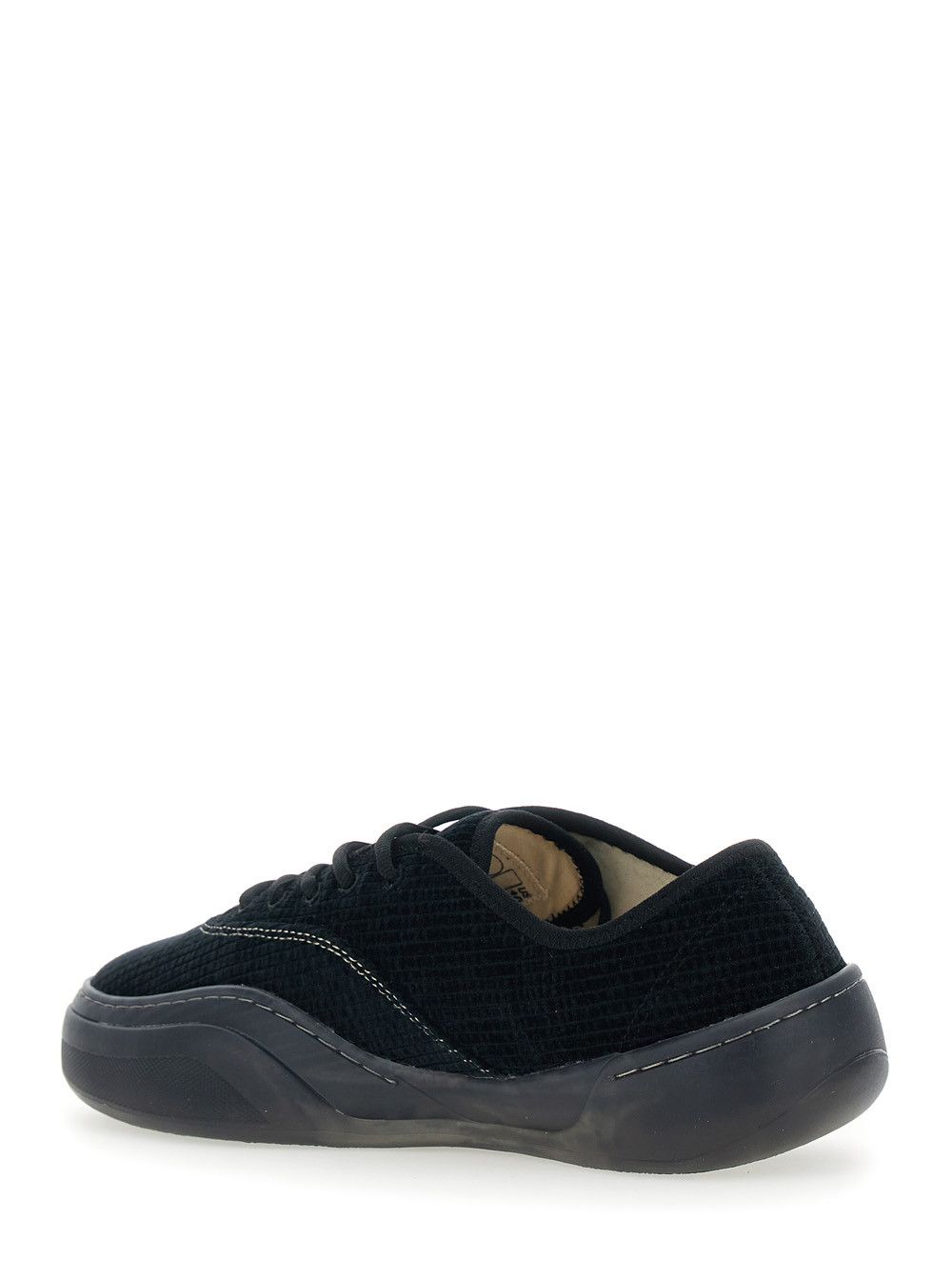 ERL 'Low Skate Mule' Black Low-Top Sneaker with Side Logo in Cotton Man Size US 9 / EU 42 - 3 Thumbnail