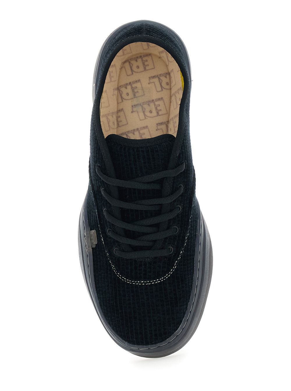 ERL 'Low Skate Mule' Black Low-Top Sneaker with Side Logo in Cotton Man Size US 9 / EU 42 - 4 Thumbnail