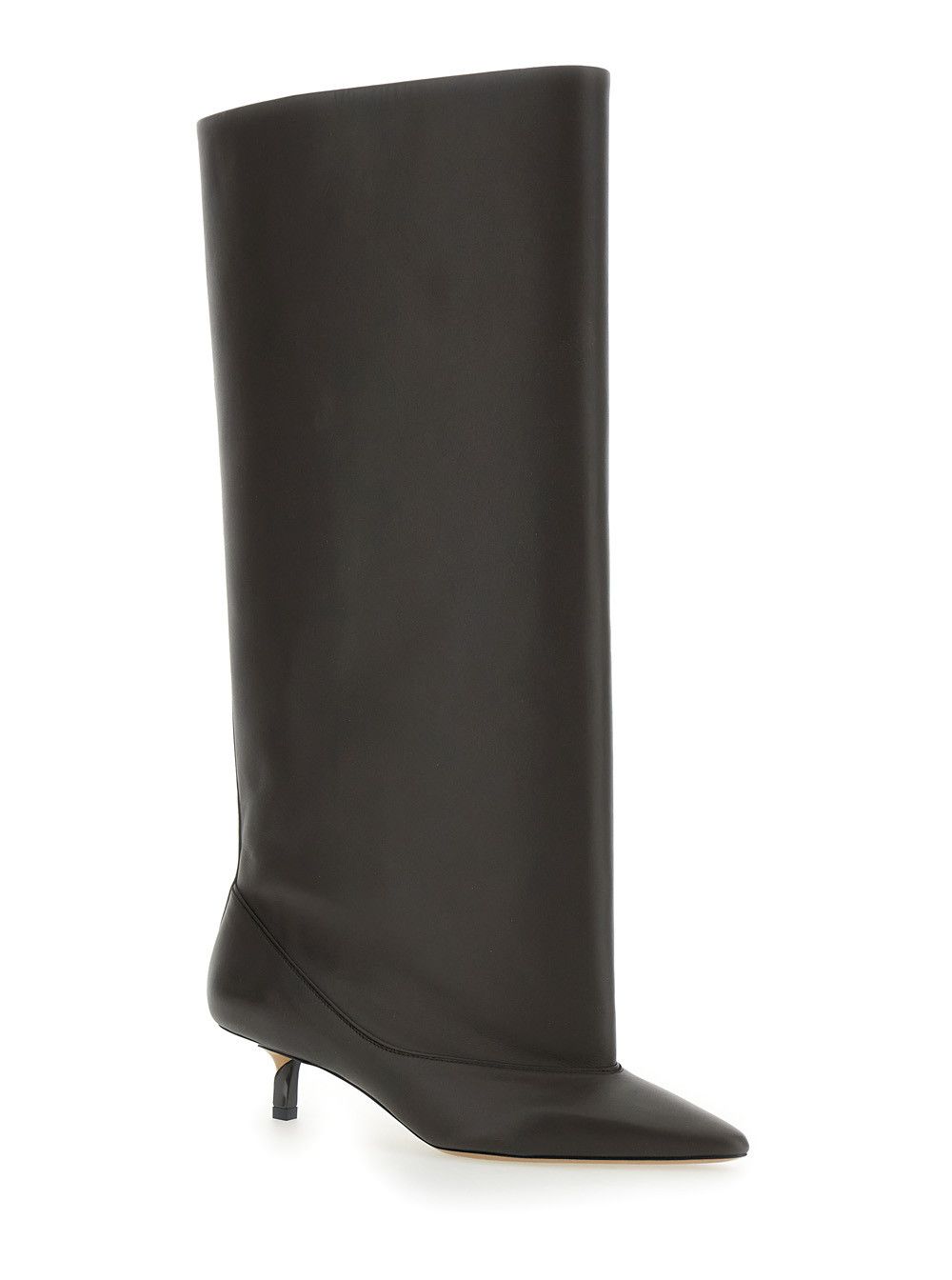 Jacquemus 'Les Bottes Tourni' Brown Boots with Pointed Toe and Low Stiletto Heel in Leather Woman Size US 8 / IT 38 - 2 Thumbnail