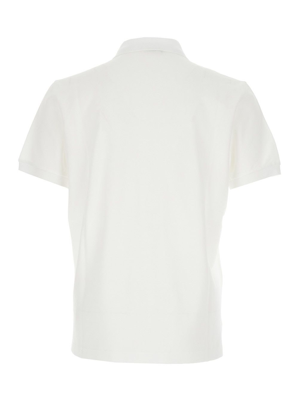 Fendi White Polo Shirt with Logo Patch on the Front in Cotton Pique Man Size US XL / EU 56 / 4 - 2 Thumbnail