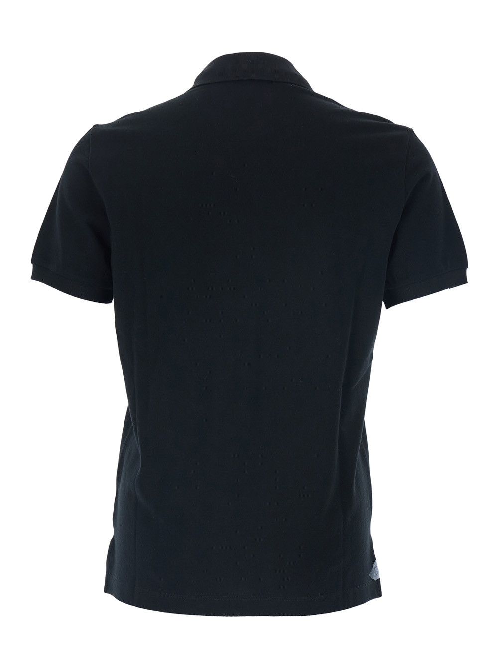 Fendi Black Polo Shirt with Logo Patch on the Front in Cotton Pique Man Size US S / EU 44-46 / 1 - 2 Thumbnail