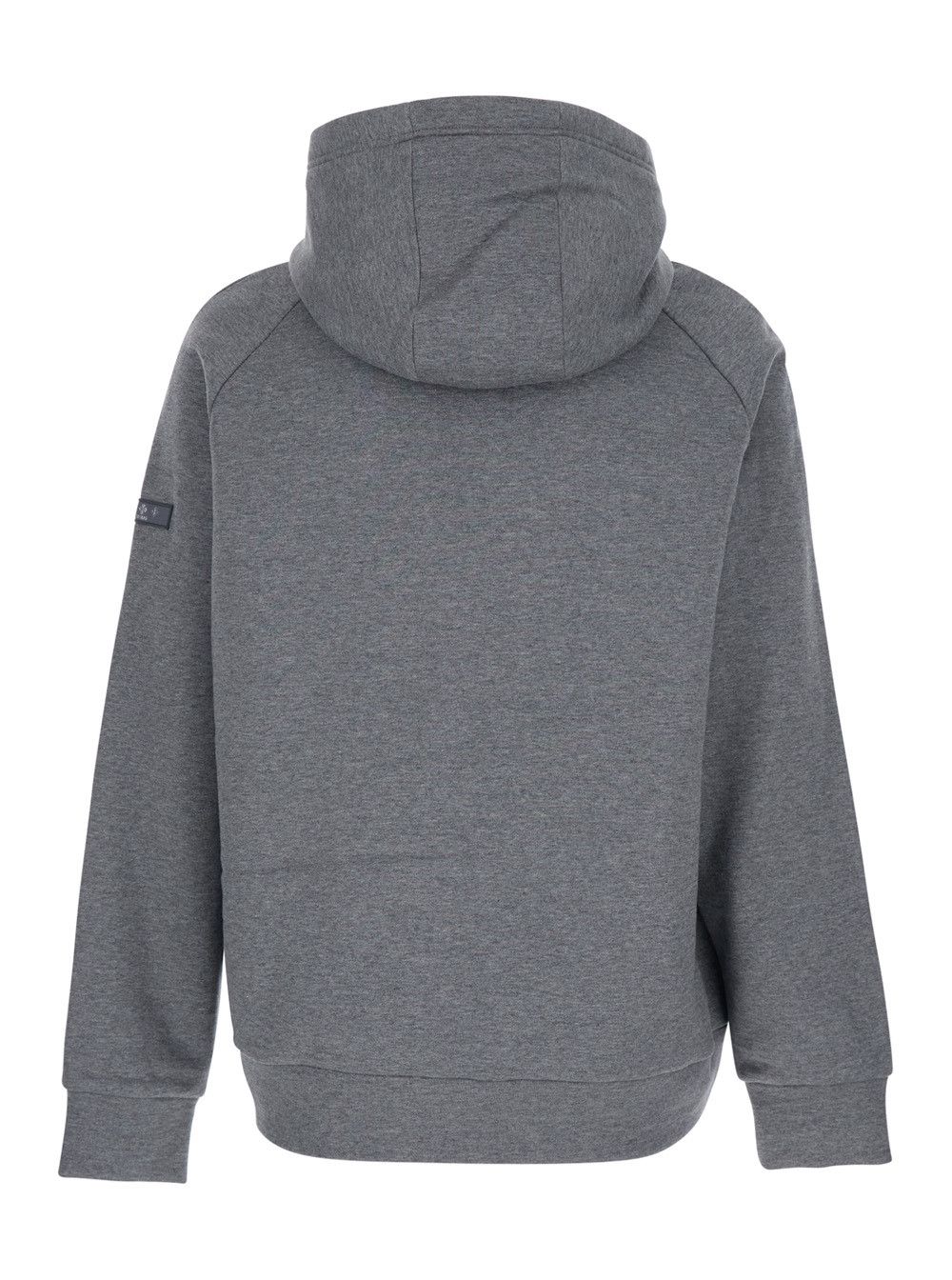 TATRAS 'Baccaro' Grey Sweatshirt with Hood and Logo Patch on the Sleeve in Cotton Man Size US L / EU 52-54 / 3 - 2 Thumbnail