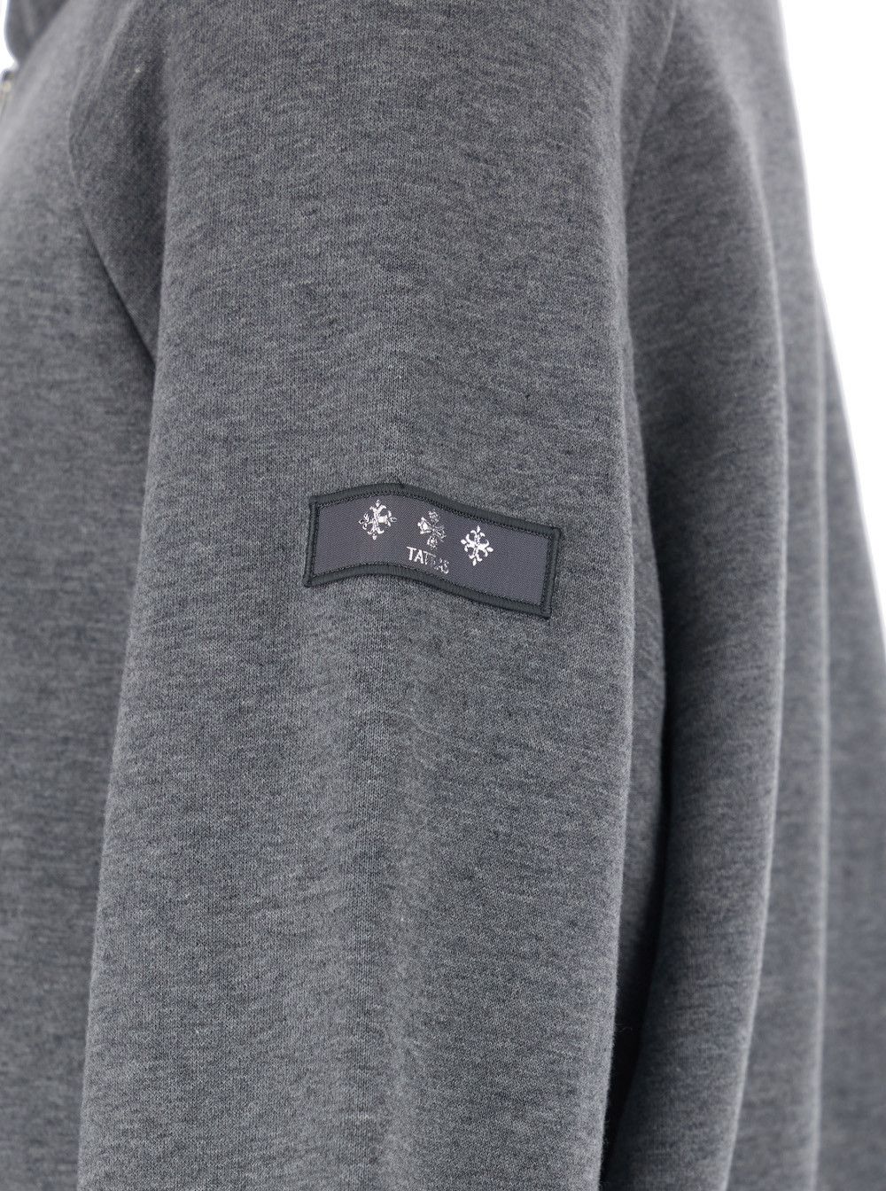 TATRAS 'Baccaro' Grey Sweatshirt with Hood and Logo Patch on the Sleeve in Cotton Man Size US L / EU 52-54 / 3 - 3 Thumbnail