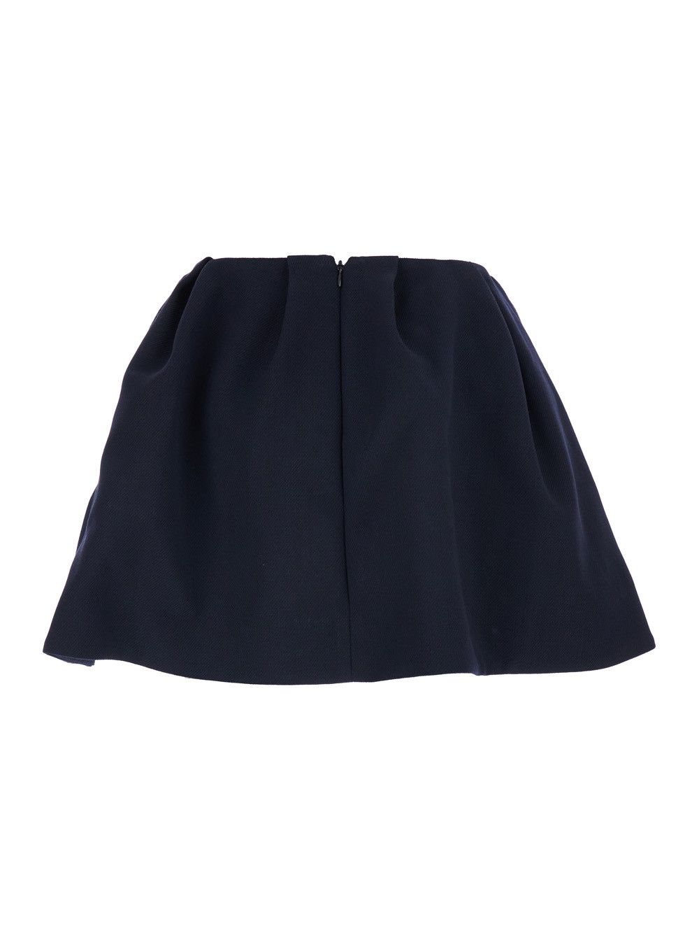 Shushu/Tong Blue Pleated Miniskirt with Rear Concealed Zip Closure in Wool Woman Size 28" / US 6 / IT 42 - 2 Thumbnail