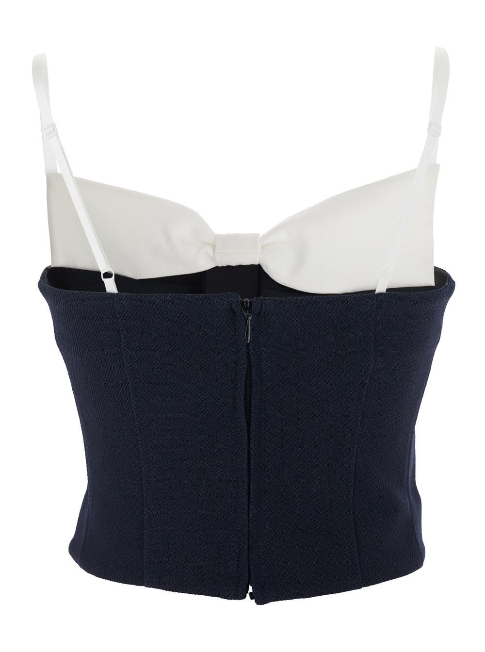 Shushu/Tong Black Sleeveless Top with Bow on the Rear and Logo Embroidery on the Front in Wool Woman Size S / US 4 / IT 40 - 2 Thumbnail