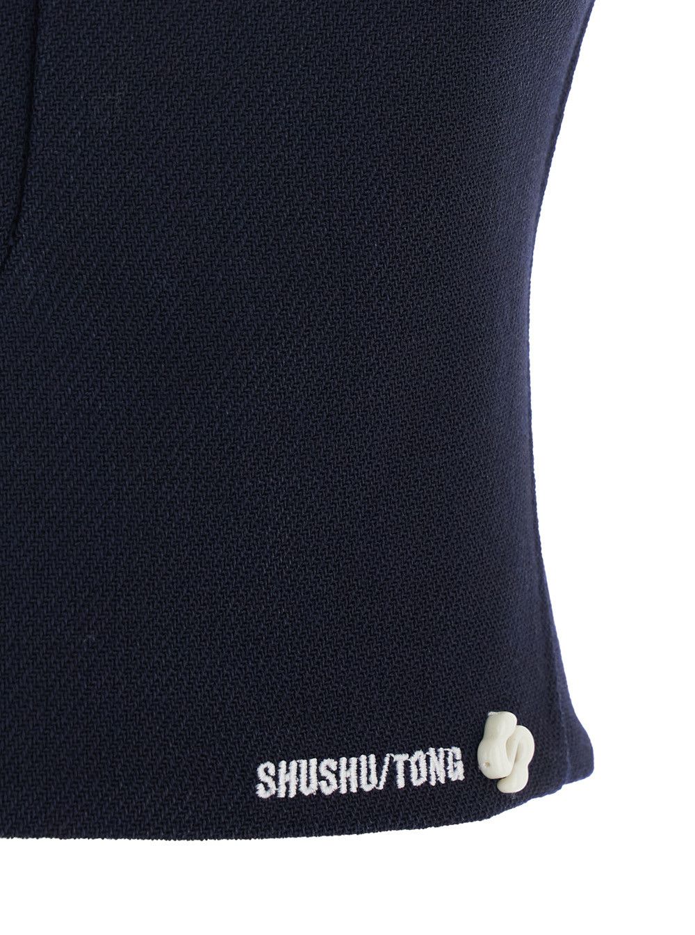 Shushu/Tong Black Sleeveless Top with Bow on the Rear and Logo Embroidery on the Front in Wool Woman Size S / US 4 / IT 40 - 3 Thumbnail