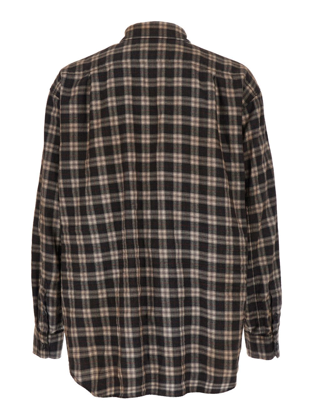 Dsquared2 'D2 x Magliano' Brown Shirt with Tie Detail on the Front and All-Over Check Motif in Cotton Man Size US M / EU 48-50 / 2 - 2 Thumbnail