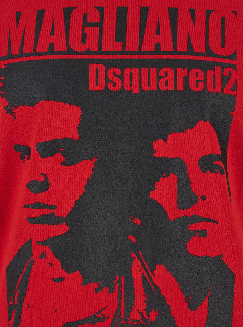 Dsquared2 'D2 x Magliano' Red Crewneck T-Shirt with Maxi Print on the Front in Cotton Man Size US L / EU 52-54 / 3 - 3 Thumbnail