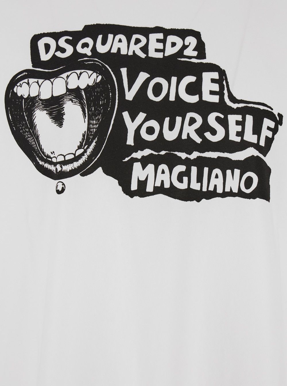 Dsquared2 'D2 x Magliano' White Crewneck T-Shirt with Maxi Print on the Front in Cotton Man Size US XXL / EU 58 / 5 - 3 Thumbnail
