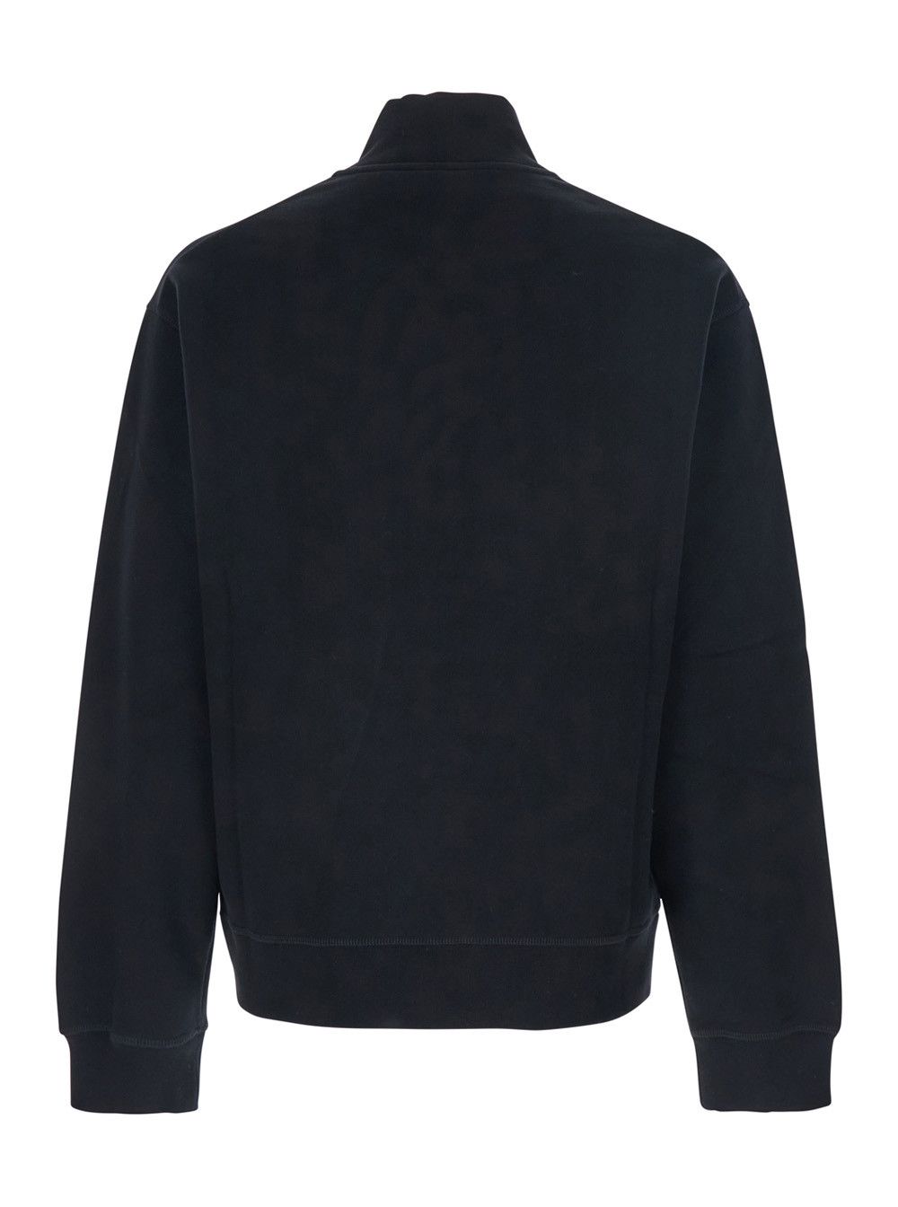 Dsquared2 Black High Neck Sweatshirt with Lettering Logo on the Front in Cotton Man Size US S / EU 44-46 / 1 - 2 Thumbnail