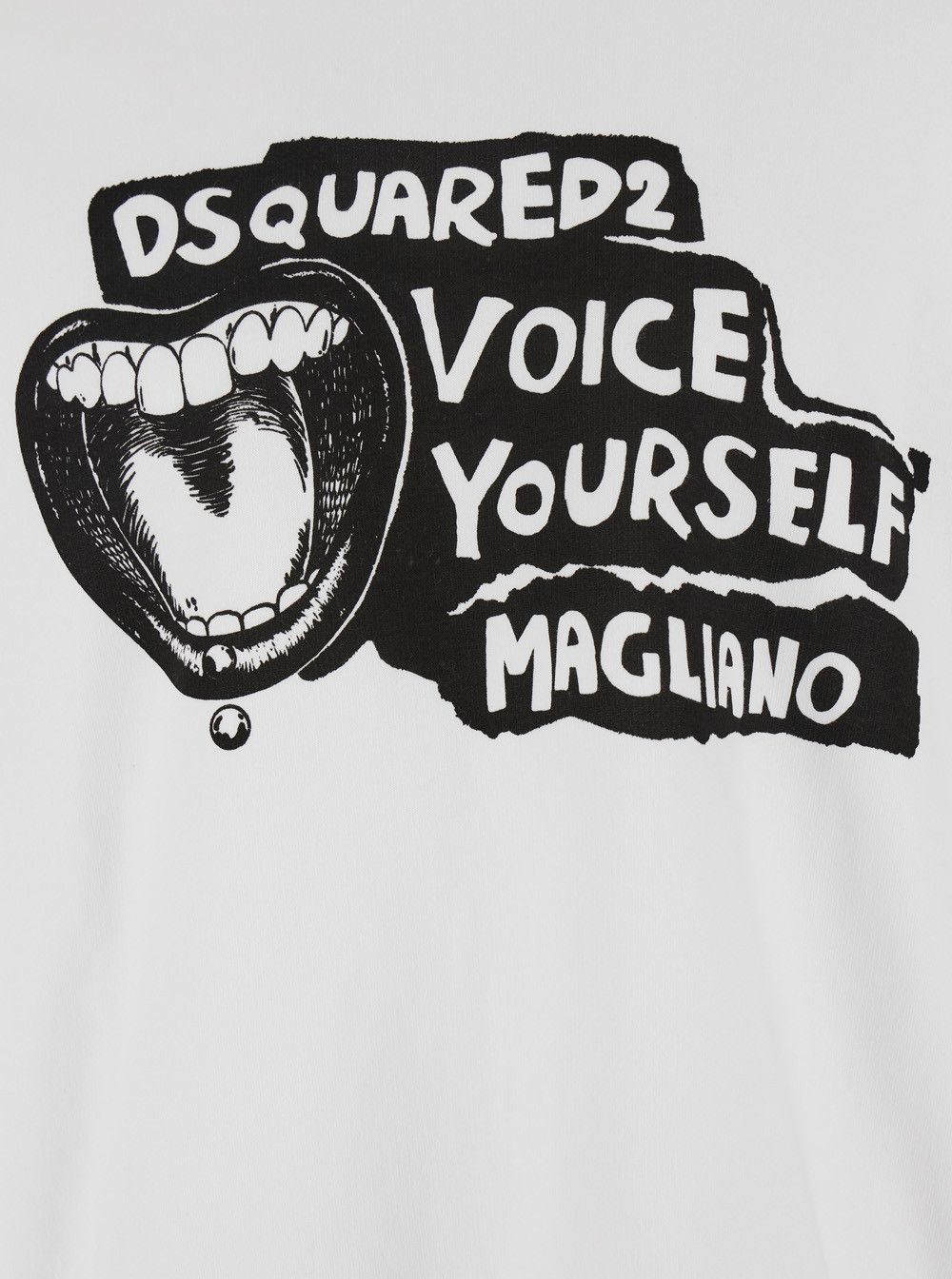 Dsquared2 'D2 x Magliano' White Hoodie with Drawstring Hood with Maxi Print on the Front in Cotton Man Size US L / EU 52-54 / 3 - 3 Thumbnail