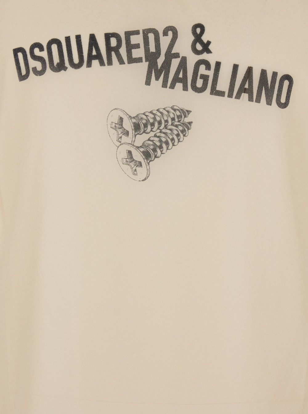 Dsquared2 'D2 x Magliano' Beige Sleeveless Top with Logo Lettering on the Front in Cotton Man Size US L / EU 52-54 / 3 - 3 Thumbnail