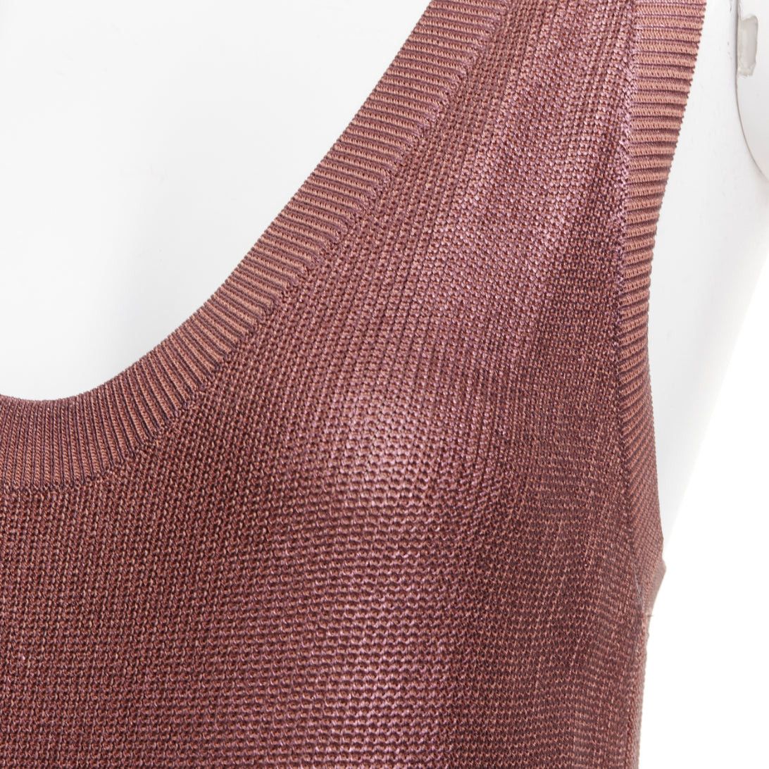 Gucci GUCCI metallic copper coated GG logo charm knit mini dress M Size M / US 6-8 / IT 42-44 - 7 Thumbnail