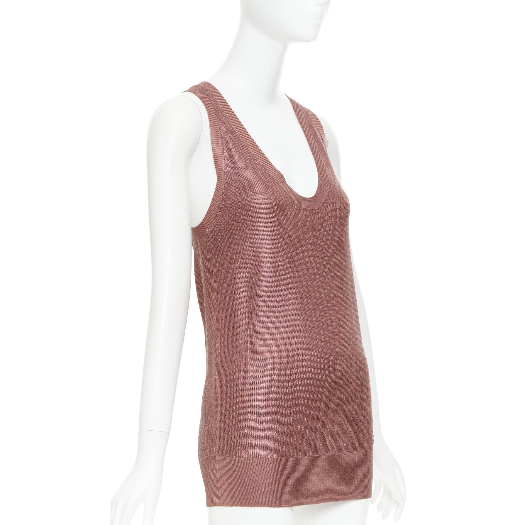 Gucci GUCCI metallic copper coated GG logo charm knit mini dress M Size M / US 6-8 / IT 42-44 - 3 Thumbnail