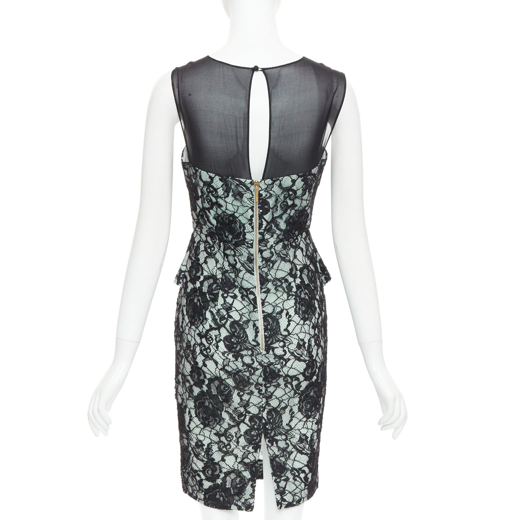 Emilio Pucci EMILIO PUCCI black light teal floral lace overlay cocktail dress IT42 M Size M / US 6-8 / IT 42-44 - 5 Thumbnail