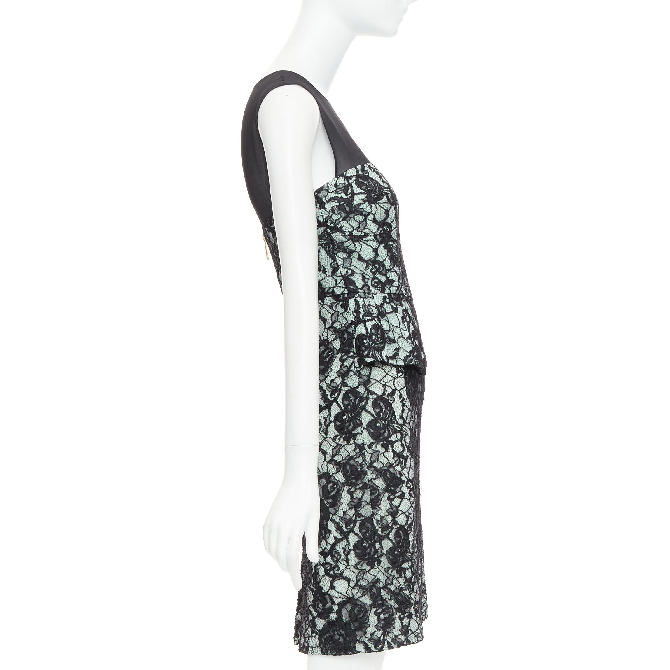 Emilio Pucci EMILIO PUCCI black light teal floral lace overlay cocktail dress IT42 M Size M / US 6-8 / IT 42-44 - 4 Thumbnail