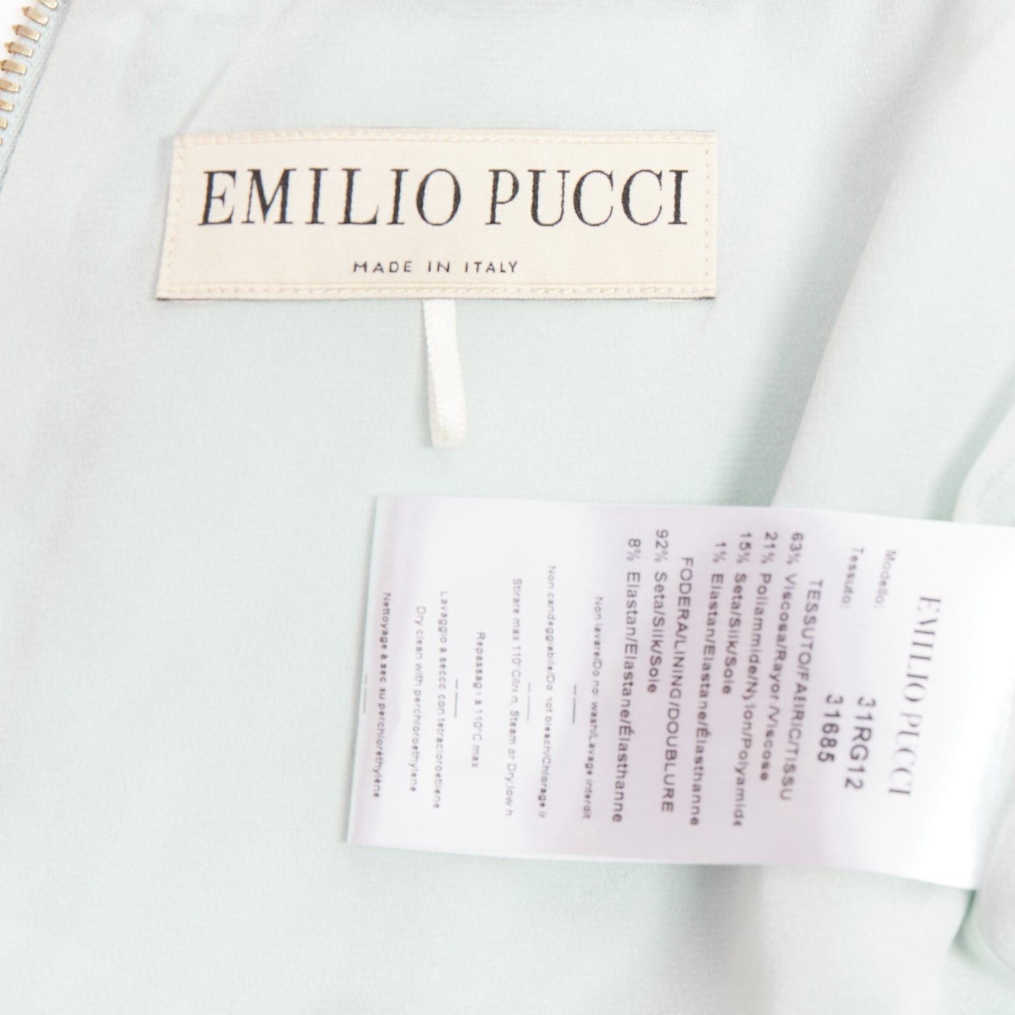 Emilio Pucci EMILIO PUCCI black light teal floral lace overlay cocktail dress IT42 M Size M / US 6-8 / IT 42-44 - 8 Thumbnail