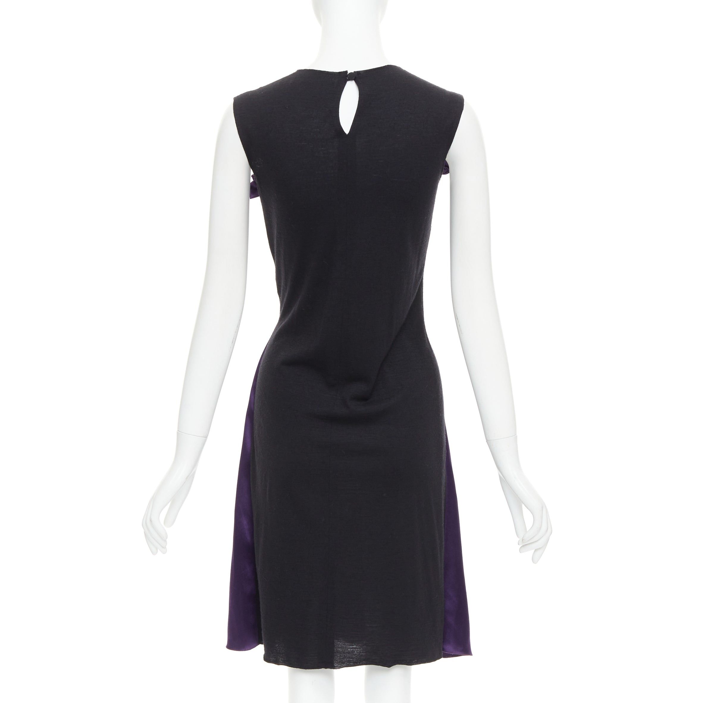 Lanvin LANVIN 2006 Runway purple nude silk gathered panelled cocktail dress FR36 S Size S / US 4 / IT 40 - 5 Thumbnail