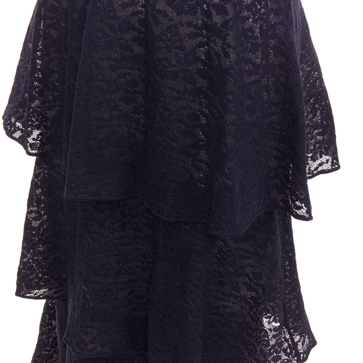 Stella McCartney STELLA MCCARTNEY navy sheer floral lace layered tier dress IT40 S Size S / US 4 / IT 40 - 7 Thumbnail