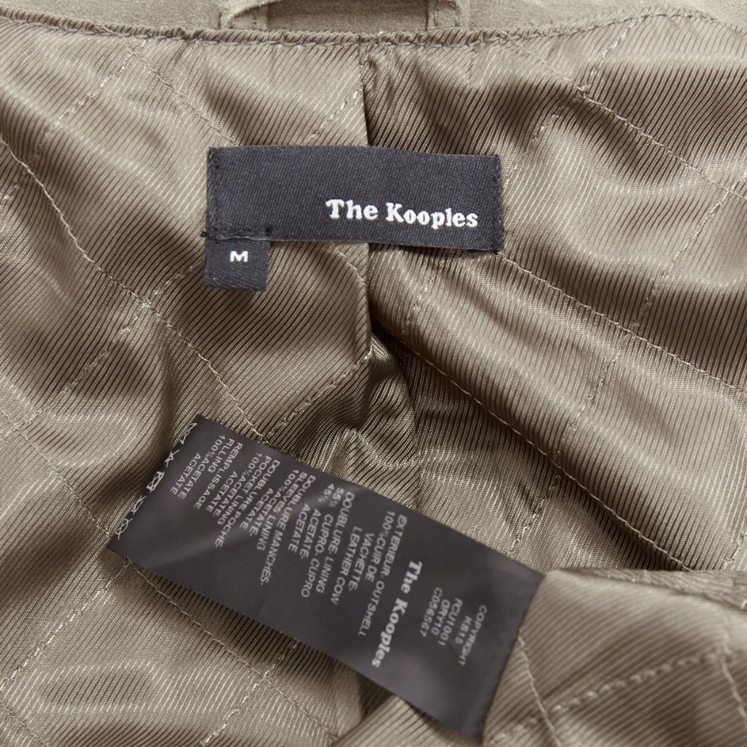 The Kooples THE KOOPLES taupe cow suede leather western fringe belted biker jacket M Size M / US 6-8 / IT 42-44 - 9 Thumbnail