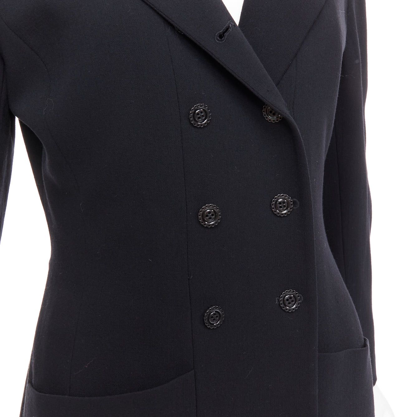 Karl Lagerfeld KARL LAGERFELD Vintage black wool shawl collar double breasetd blazer FR38 M Size M / US 6-8 / IT 42-44 - 2 Thumbnail