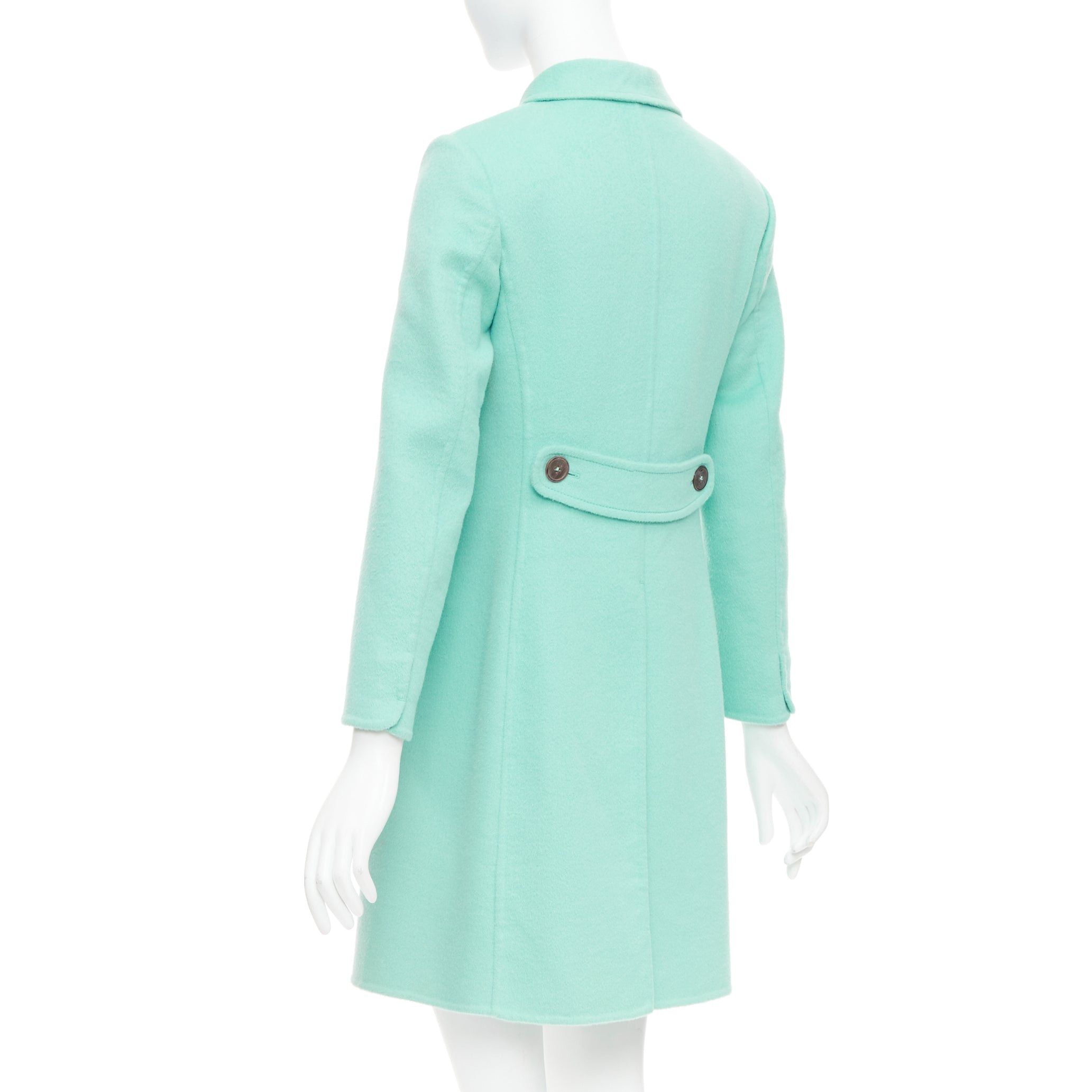 Jil Sander JIL SANDER turquoise blue angorawool patch pocket minimal coat FR34 XS Size XS / US 0-2 / IT 36-38 - 7 Thumbnail