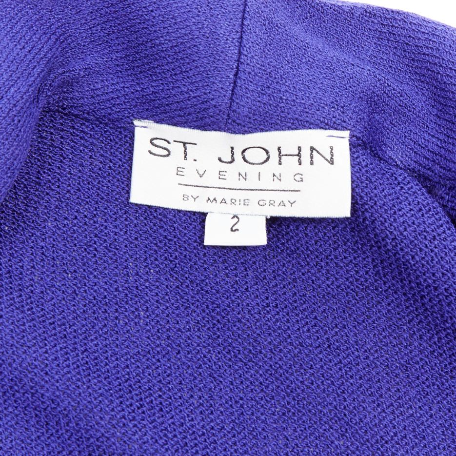 Other ST JOHN Evening Vintage cobalt blue gold scallop trim jacket US2 S Size S / US 4 / IT 40 - 9 Thumbnail