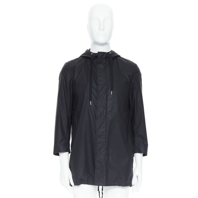 Dior DIOR HOMME black hooded utilitarian drawstrings zipper windbreaker jacket Size US S / EU 44-46 / 1 - 3 Thumbnail