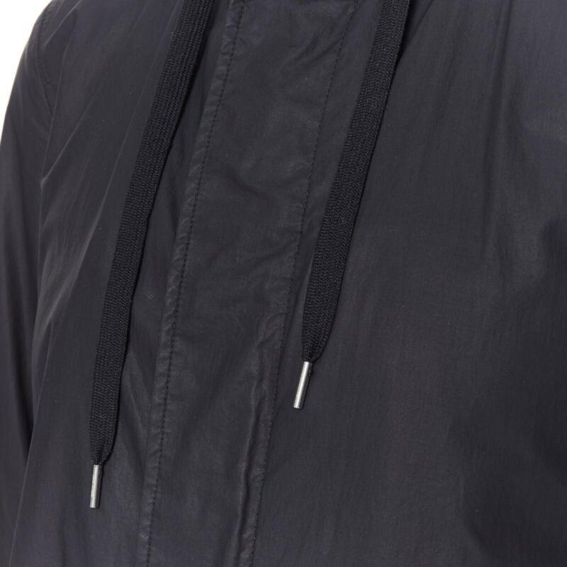 Dior DIOR HOMME black hooded utilitarian drawstrings zipper windbreaker jacket Size US S / EU 44-46 / 1 - 9 Thumbnail