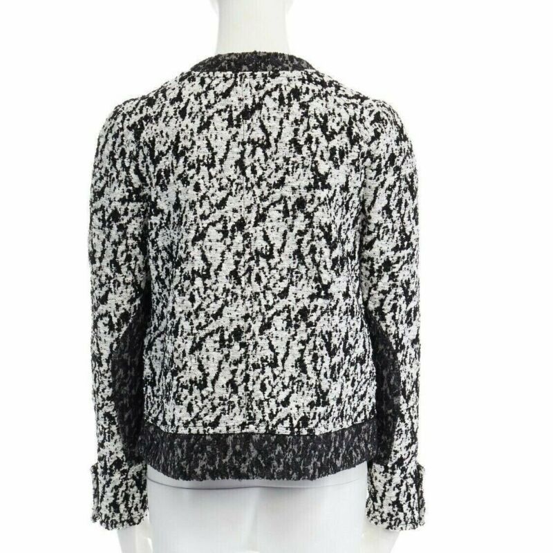 Proenza Schouler runway PROENZA SCHOULER 2011 white black boucle hook eye cropped jacket US4 S Size S / US 4 / IT 40 - 6 Thumbnail