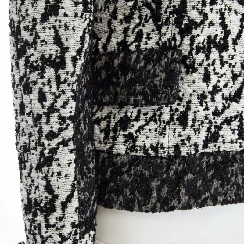 Proenza Schouler runway PROENZA SCHOULER 2011 white black boucle hook eye cropped jacket US4 S Size S / US 4 / IT 40 - 8 Thumbnail