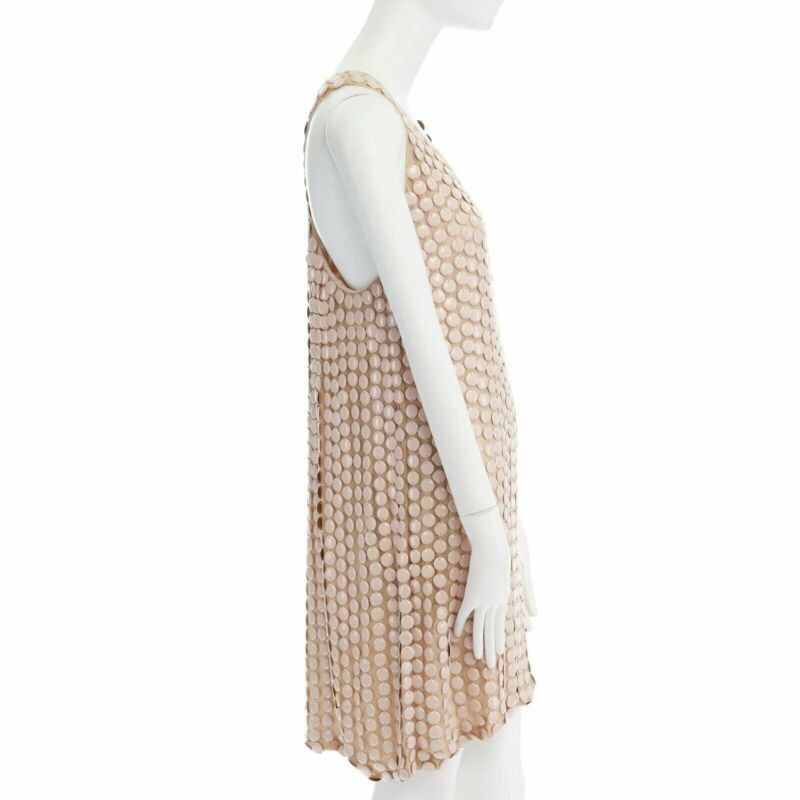 Stella McCartney STELLA MCCARTNEY 2005 pink metal paillettes racer back mini dress IT42 M Size M / US 6-8 / IT 42-44 - 4 Thumbnail
