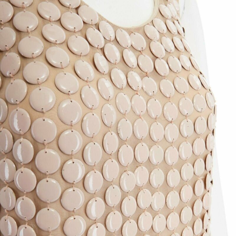 Stella McCartney STELLA MCCARTNEY 2005 pink metal paillettes racer back mini dress IT42 M Size M / US 6-8 / IT 42-44 - 7 Thumbnail