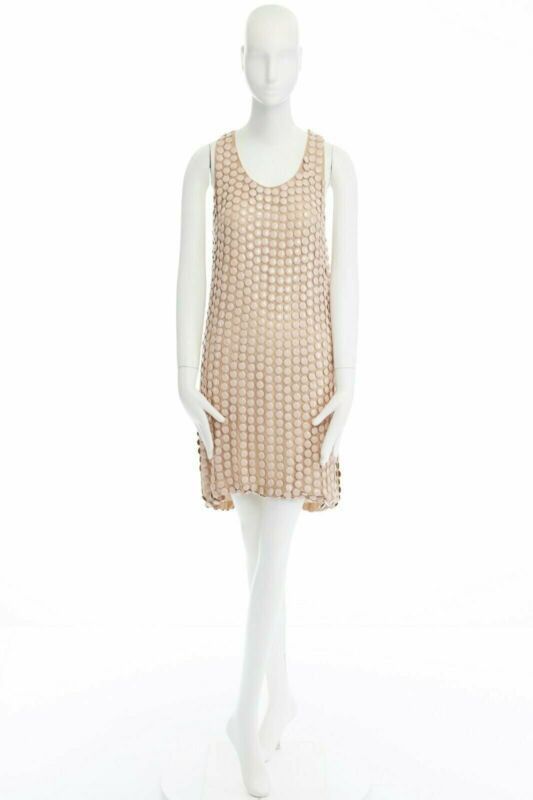 Stella McCartney STELLA MCCARTNEY 2005 pink metal paillettes racer back mini dress IT42 M Size M / US 6-8 / IT 42-44 - 11 Thumbnail