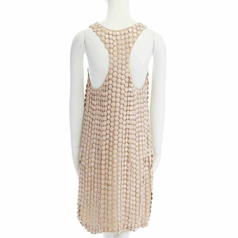 Stella McCartney STELLA MCCARTNEY 2005 pink metal paillettes racer back mini dress IT42 M Size M / US 6-8 / IT 42-44 - 5 Thumbnail