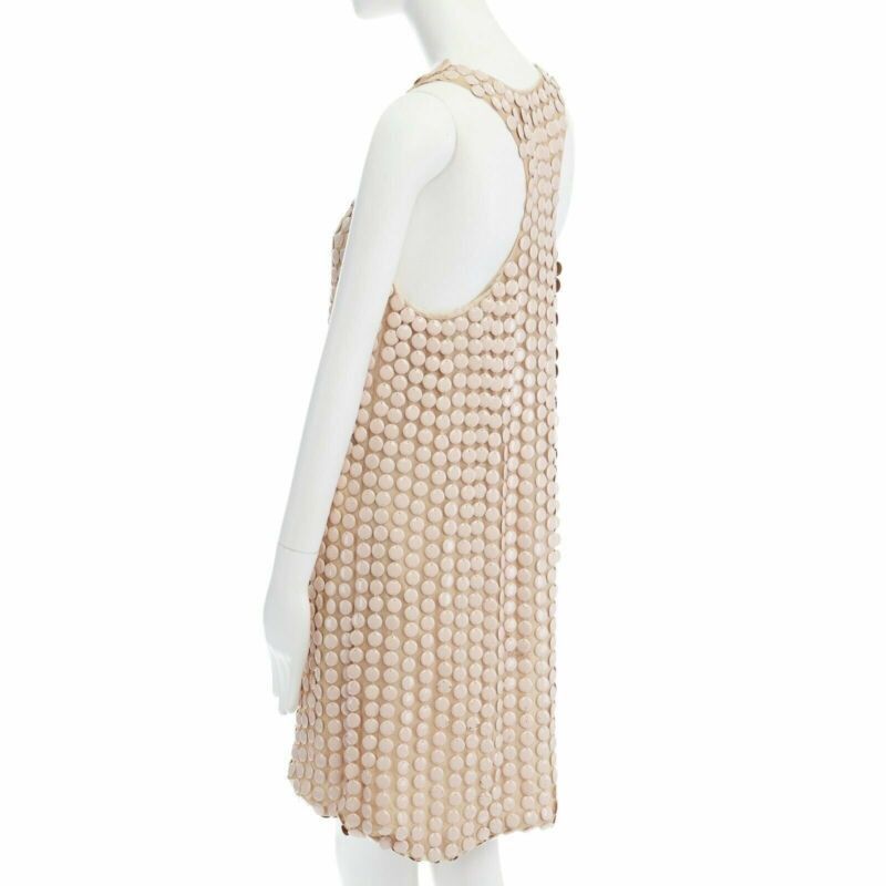 Stella McCartney STELLA MCCARTNEY 2005 pink metal paillettes racer back mini dress IT42 M Size M / US 6-8 / IT 42-44 - 6 Thumbnail